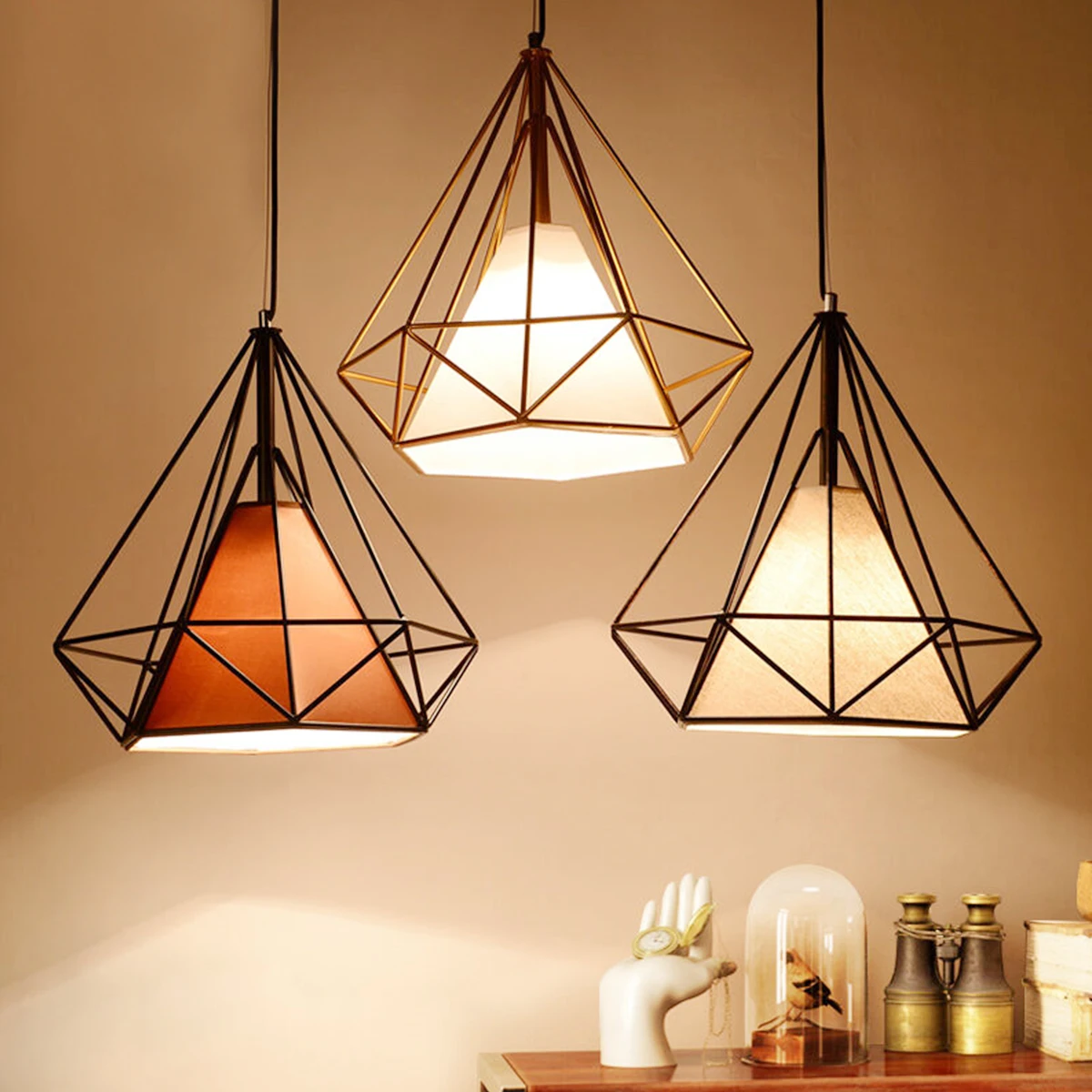 

Retro Bird Cage Lampshade Pendant Light Shade for Chandelier Easy Assembly Iron Rack Decorative Lampshade Lamp Shade for Wall