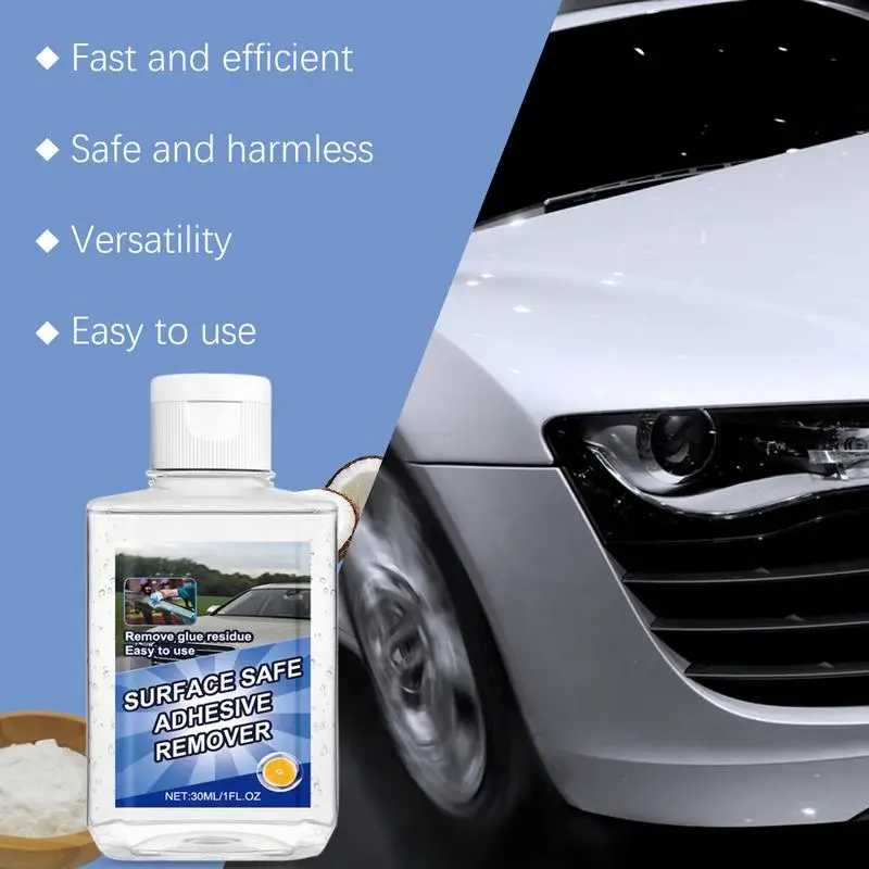 Sticker Lifter Liquid Car Glass Cleaning Adhesive Remover Leave No Trace Odorless 30ml Home & Car Use For PET/PE/PVC/ABS