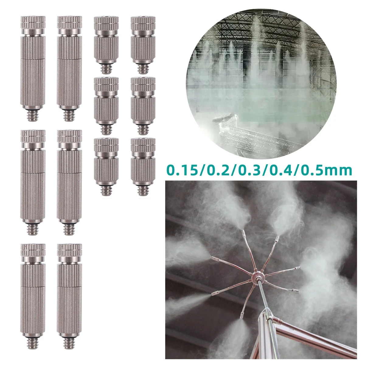 

50Pcs High Pressure Mist Nozzle Garden Fogging Sprayer Cooling Landscaping Humidification Disinfection Atomizing Sprinkler Head