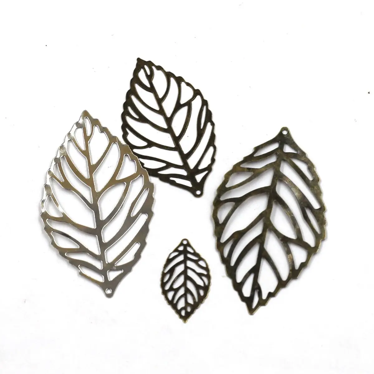 

150PCS Mixed Hollow Leaves Charm Pendants Leaf 24-54mm DIY Earrings Necklace Bracelet Making Accessories Handicrafts Supplies