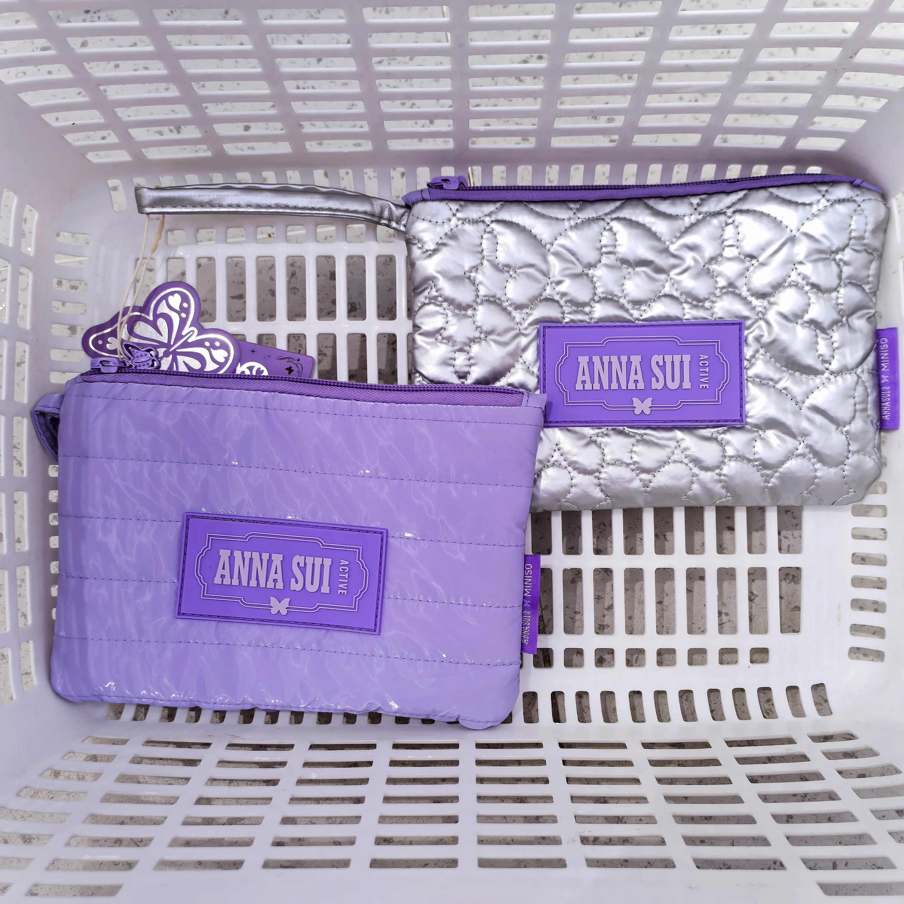 

Anna Sui x Sport Collaboration Cosmetic Bag 20cm Zipper Closure I Gym Fitness Travel Makeup Pouch I Waterproof Organizer
