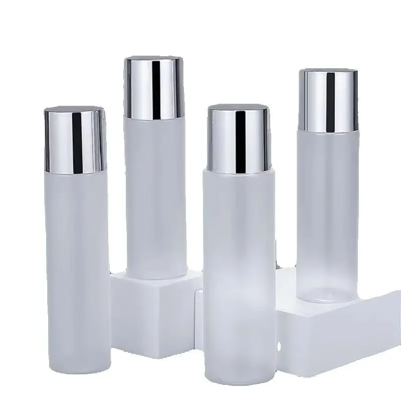 

20Pcs Frost Bottle Plastic Silver Black White Clear Screw Lid 100ml 120ml 150ml 200ml Empty Cosmetic Refillable Toner Bottles