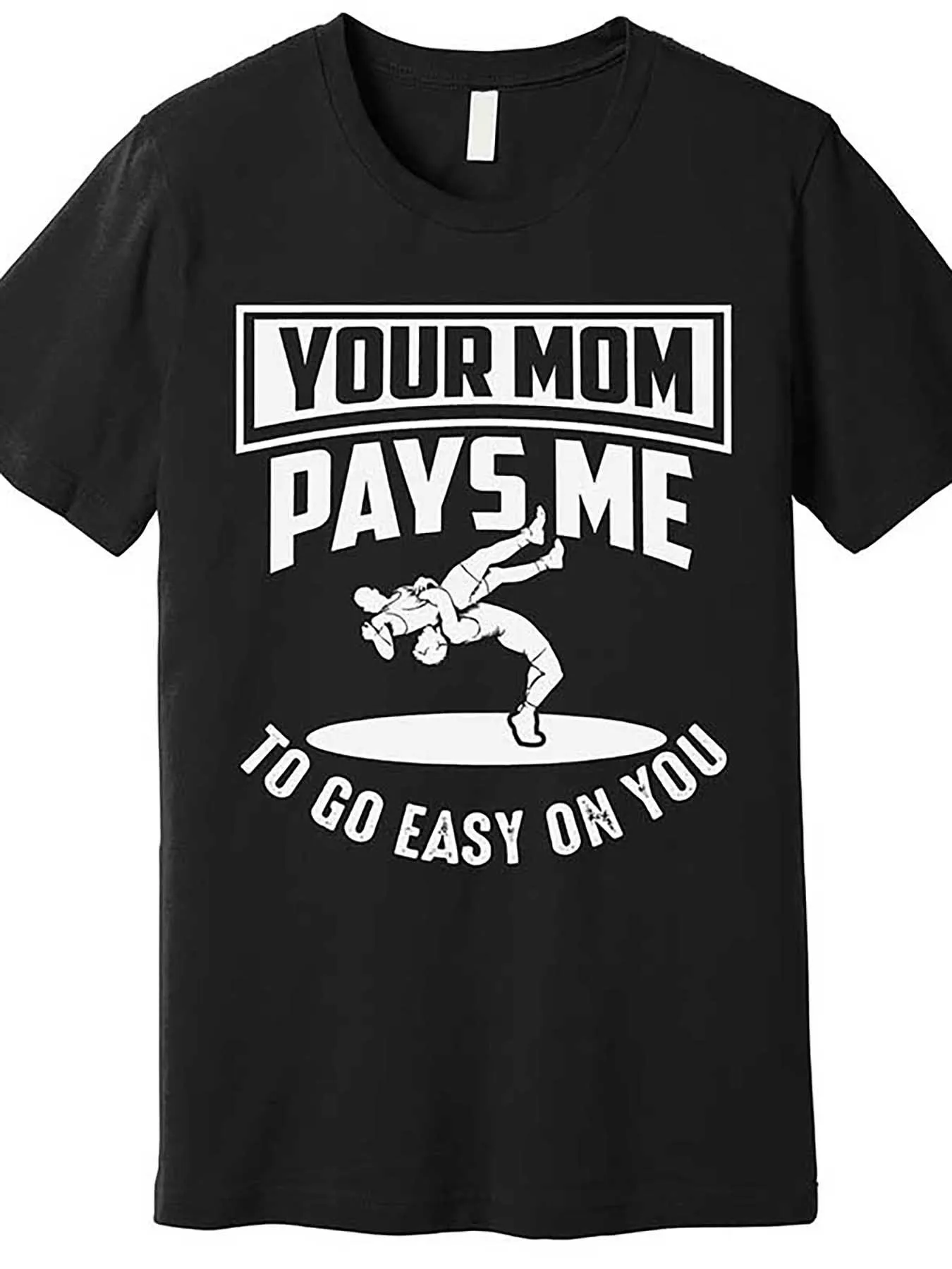 مضحك بارد المصارعة الأمريكية تصميم المصارعة المدرب المتقدم تي شيرت مضحك الرجال قصيرة الأكمام نمط تي شيرت سلسلة الأسود