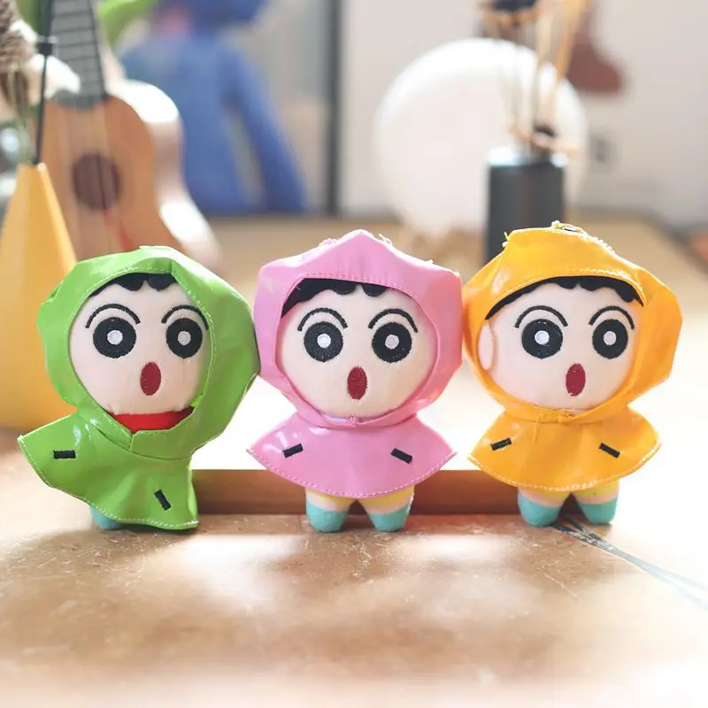 

12cm For Crayon Shinchan Plush Keychain Cartoon Cute Doll Schoolbag Pendant Car Key Chain Women and Men for Gifts