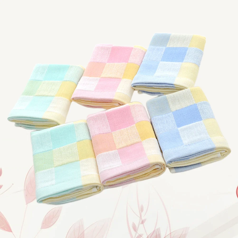 6 قطعة مناشف صغيرة للأطفال، منشفة مربعة قطنية جذابة، سهلة التنظيف، ملمس ناعم لطيف وناعم للأطفال، حمام المطبخ والمرحاض