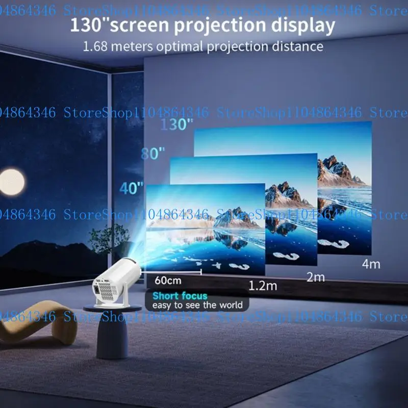 5ASD YL02 Portable Projector Home Office 4KHD Intelligent Small High Definationed