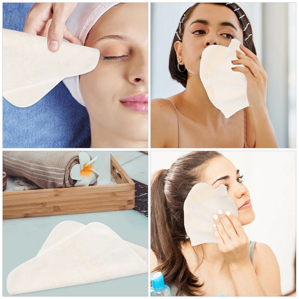 

2Pcs Bamboo Fiber Facial Cleansing Cloths Soft Absorbent Face Towels Reusable Eco Friendly Washcloths for All Skin Types Daily