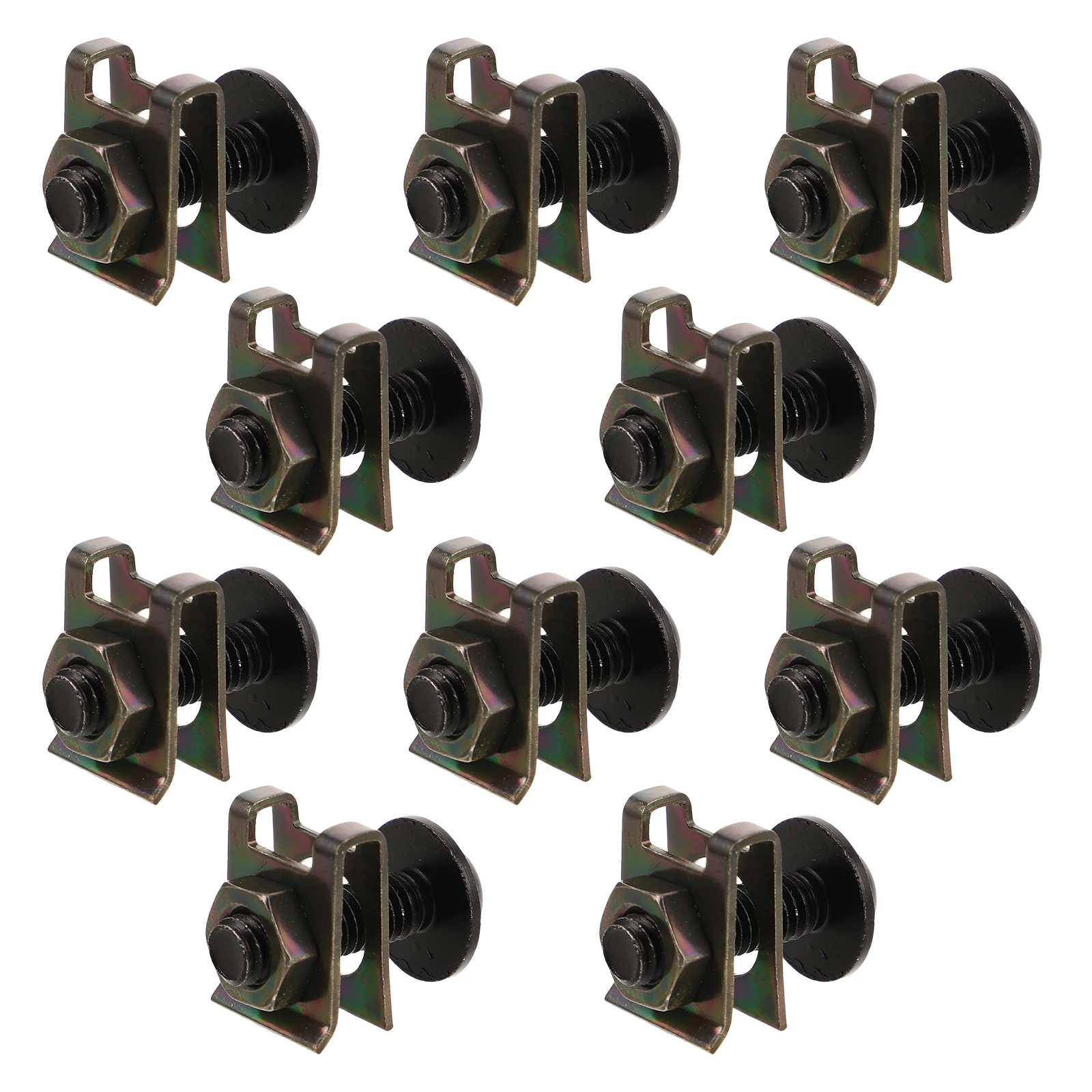 

10 Pcs 6mm Self Tapping Screws Black Aluminum Alloy Motorcycle Bodywork Fasteners Skid Plate Bolts Lightweight Stylish Design