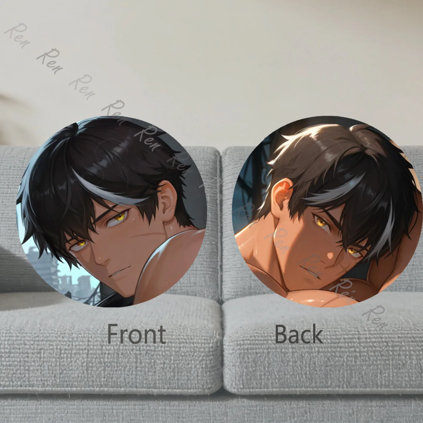 Dakimakura Anime Raven Pillow Cover Sofa Cushion Double-side Print Throw Pillow Case 40X60cm