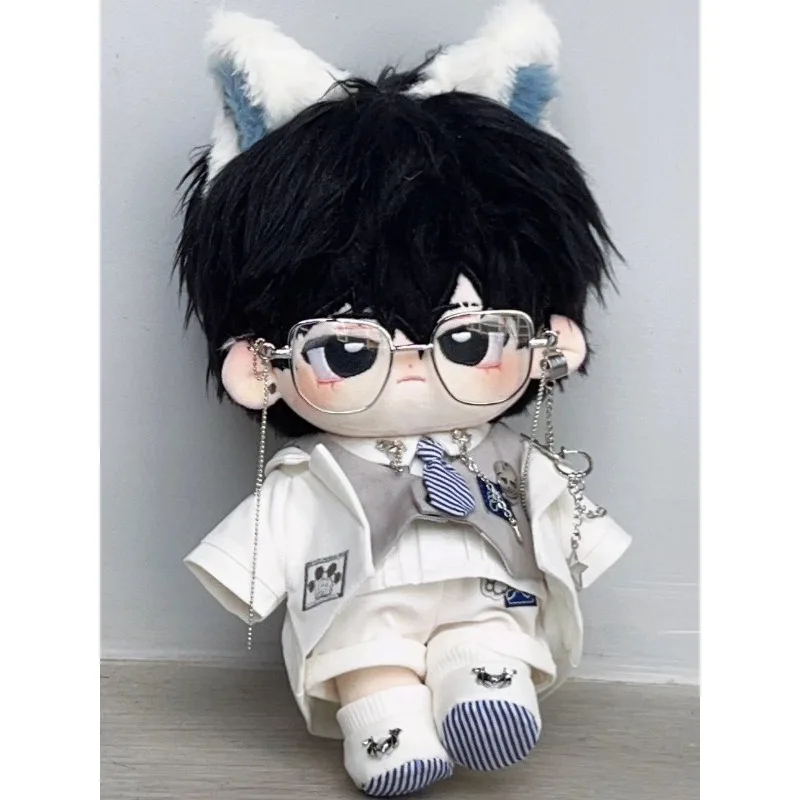 20cm Cool Handsome Street Uniform Coat Shirts Vest Shorts Clothes Outfits 20cm Plush Stuffed Doll Accessories Outfits Gif