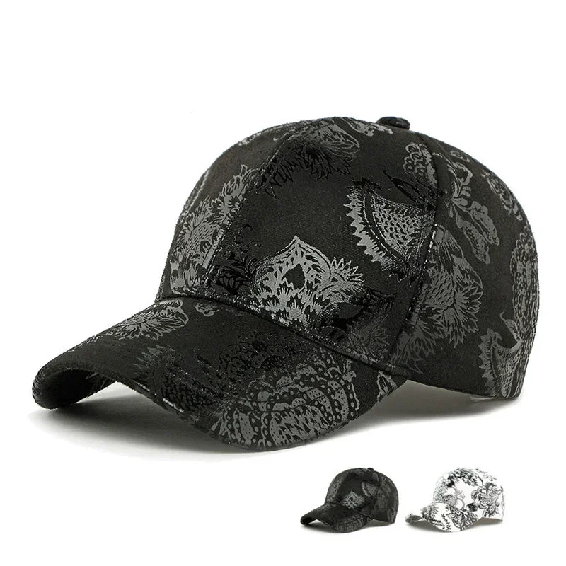Spring and Summer Polyester Print Casquette Baseball Cap Adjustable Outdoor Snapback Hats for Men and Women 114