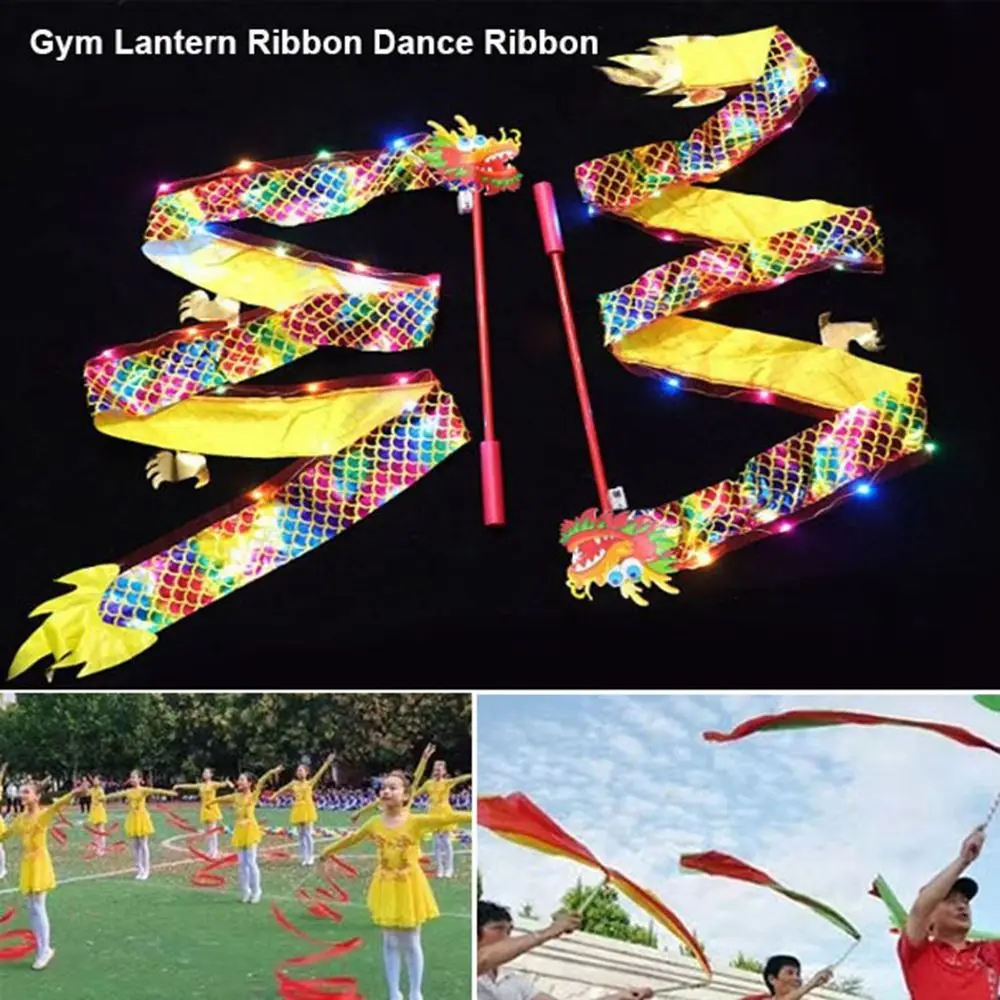 Nowa wstążka do tańca w paski, 1/2 metra, kolorowa, różne style, do tańca gimnastycznego, tańca smoka, wstążka do lampionów, trening z pałeczką.