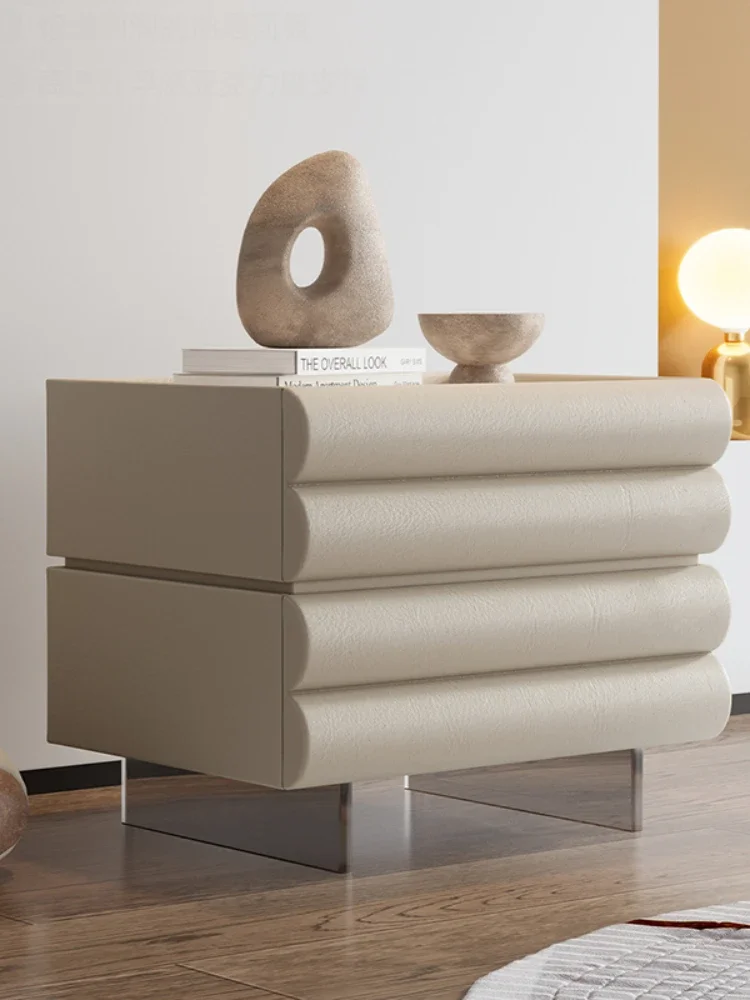 Wooden White Bedside Table Smart Unique Floor Modern Nightstands Luxury Nordic Mesita De Noche Dormitorio Home Furniture