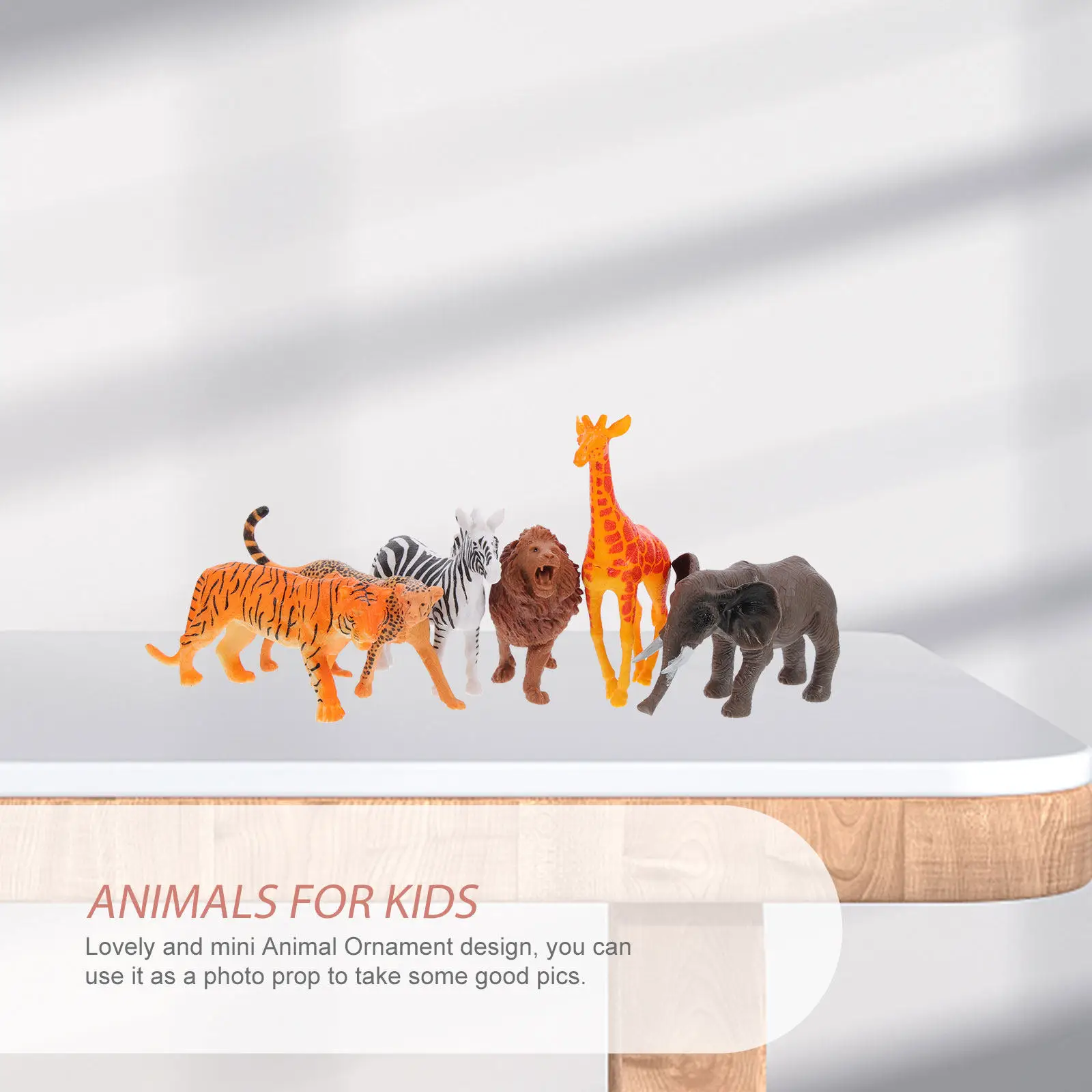 

Набор из 6 реалистичных виниловых фигурок животных: имитация лесной дикой природы, миниатюрные статуэтки для декора рабочего стола, дома, сада, для суккулентов