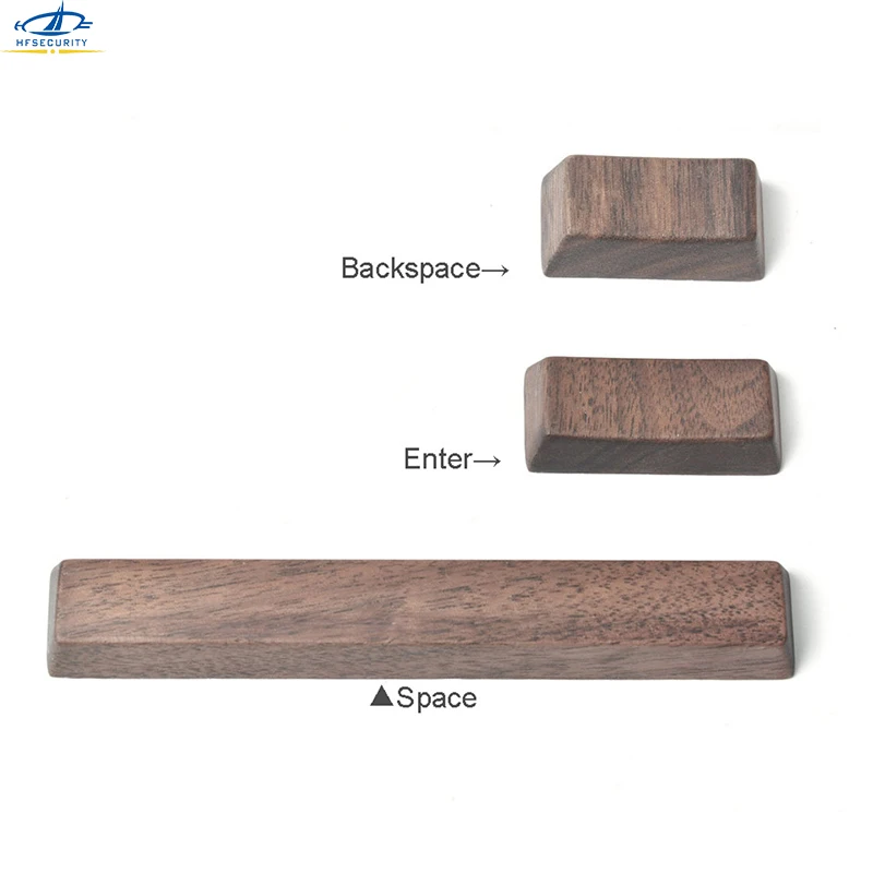 HFSECURITY OEM Wood Keycaps for MX Mechanical Keyboard R1 R2 R3 R4 W A S D Backspace Enter 6.25X Space Keycaps DIY Wood Keycaps