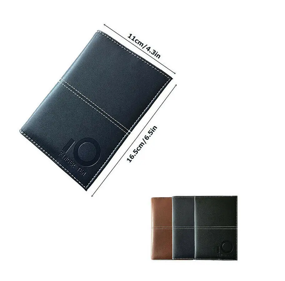 Deluxe Golf Score Card Holder Yardage Books Cover Pu Leather with 2 Pcs Free Score Sheets Drop Shipping