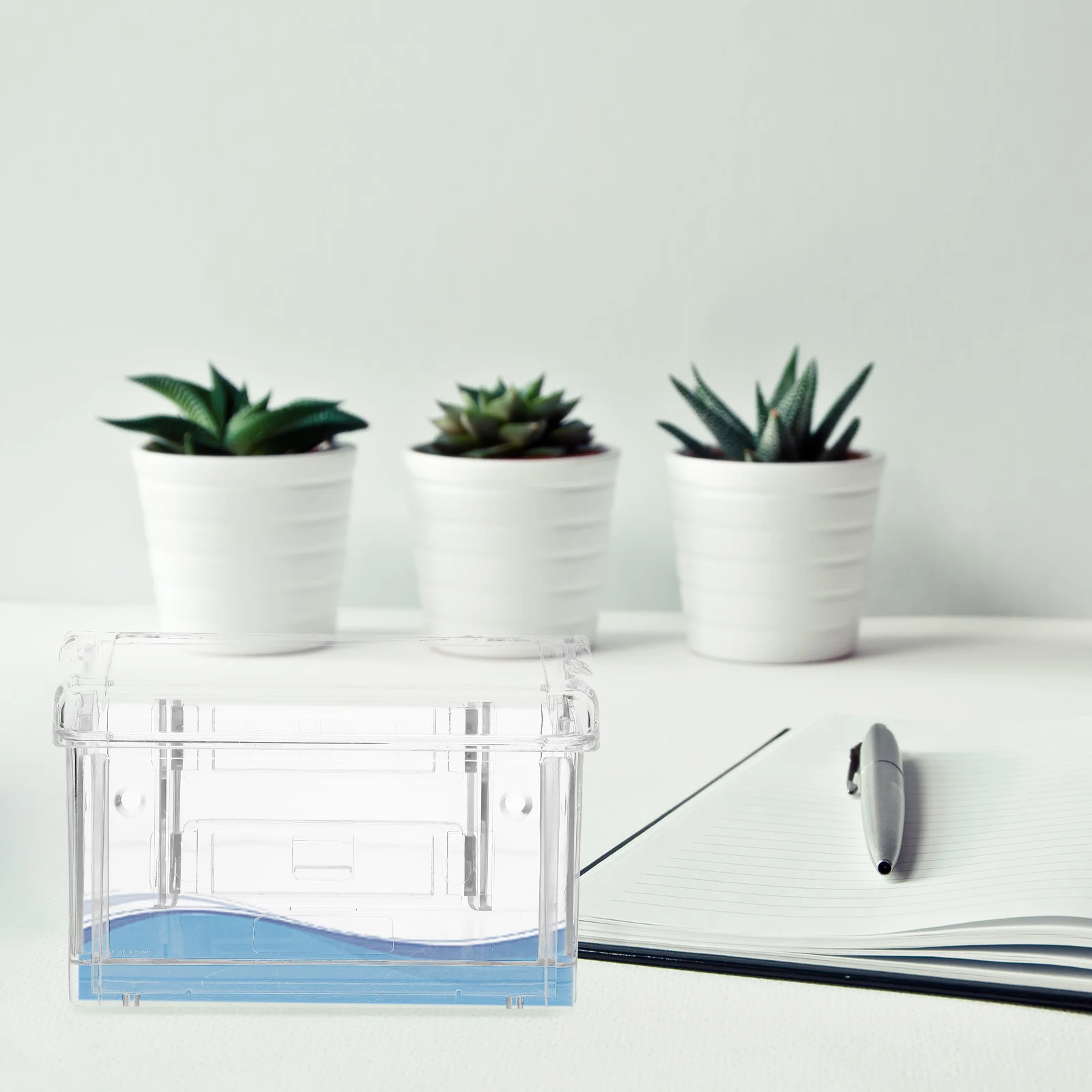 

Business Card Holder Acrylic Transparent Sleek Design Office Desk Organizing Stand Name Card Display Box Vendor Booth Display