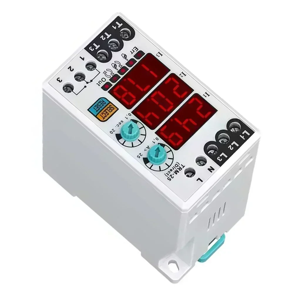 TRM 220V Digital Overload Relay Adjustable Current Limit Manual Semi-Automatic Automatic Reset Motor Digital Overload Relay