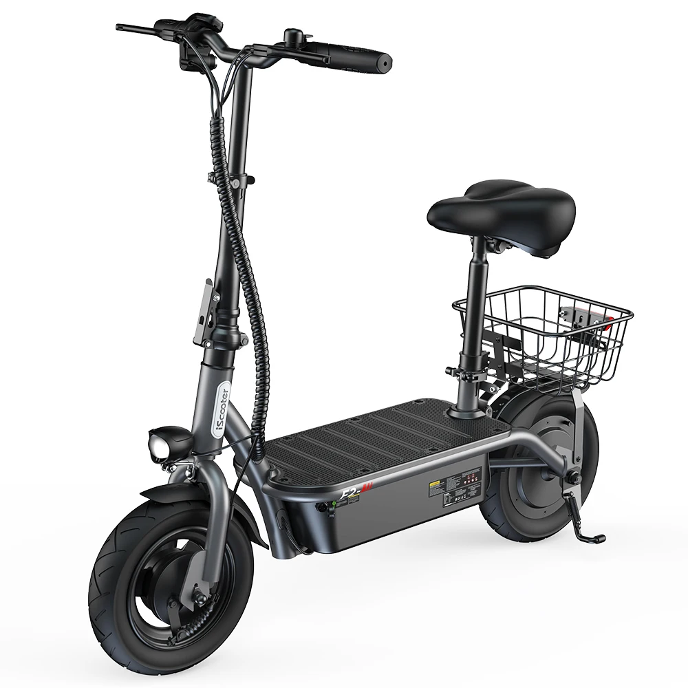 IScooter F2 City Elektrische Fiets 500W Motor Opvouwbare E-bike 10-inch Luchtbanden 36V 7.8Ah Batterij Elektrische Fiets voor Volwassenen