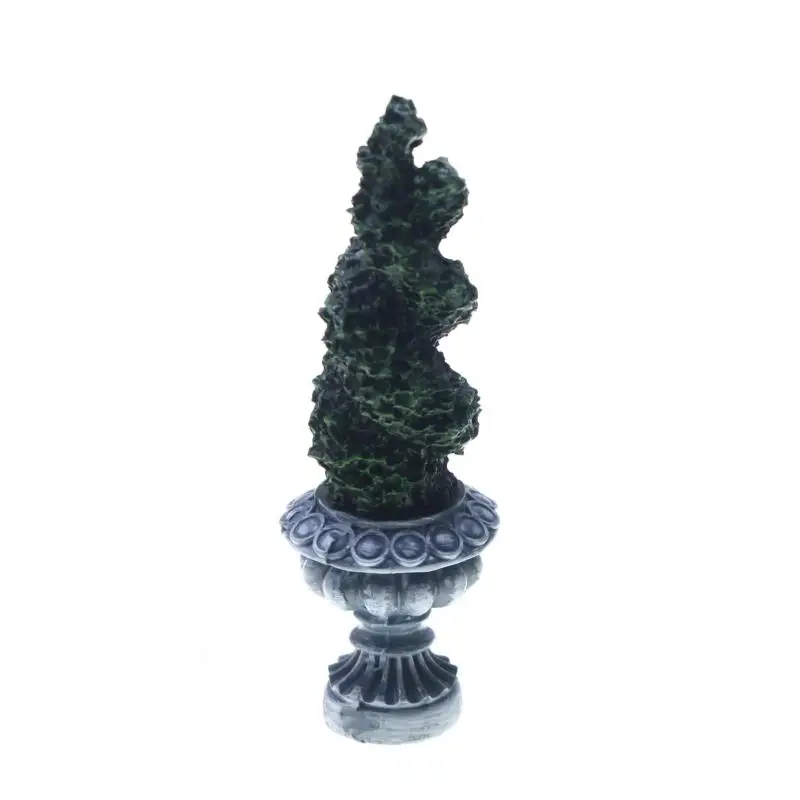 Modelo de Planta Verde em Vaso para Casa de Bonecas 1/12, Decoração de Paisagismo para Casa de Bonecas, Ornamento de Bonsai