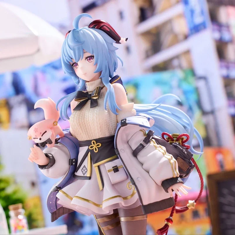 Anime Genshin Impact Figurines Beautiful Girl Ganyu Figure Gk Statue Skateboard Hu Tao Action Figure Model PVC Collection Toys