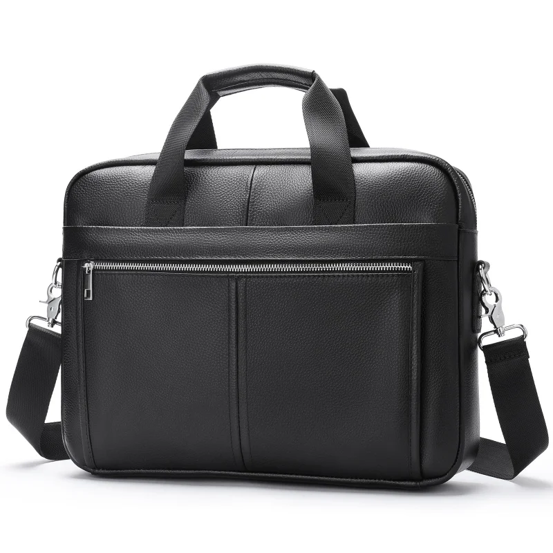 Neue Männer Rindsleder Aktentasche Herren große Umhängetasche Vintage Dokument Schulter männliche Tasche Büro Handtasche für Männer Attache Fall