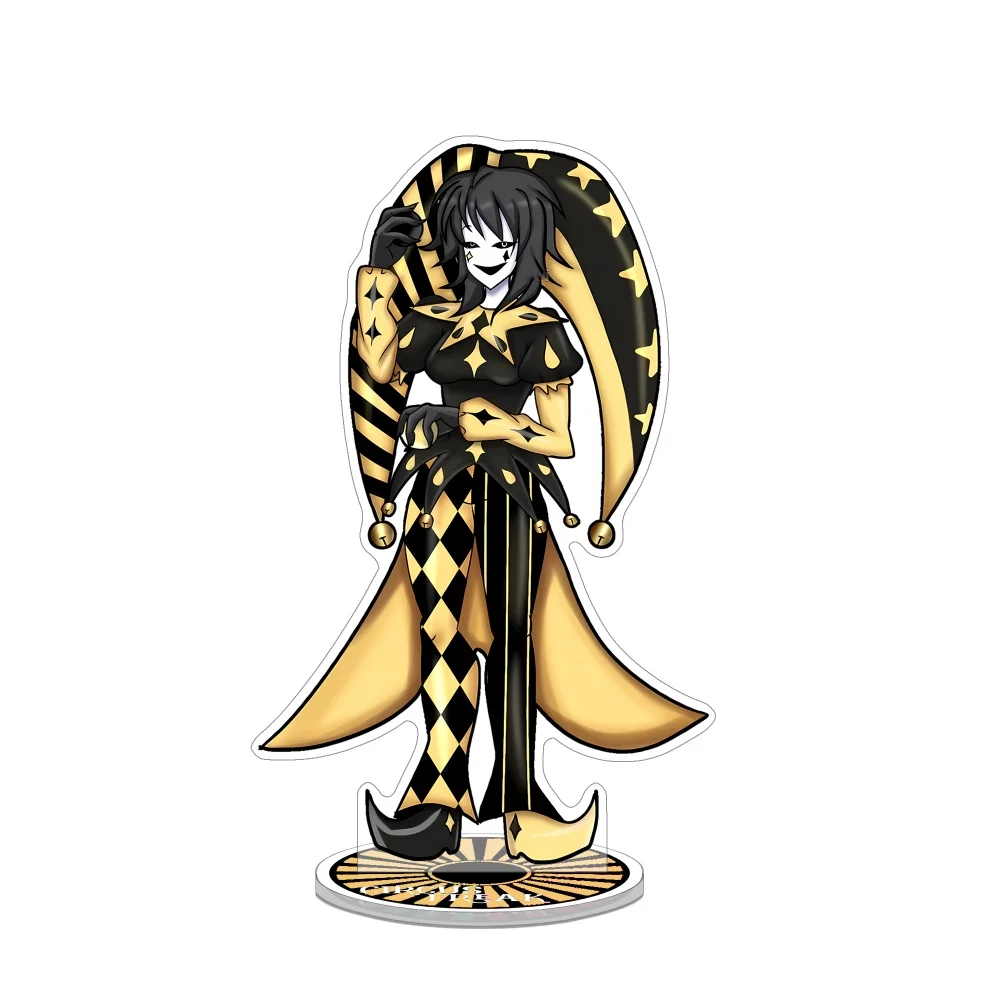 2026 New The Freak Circus Acrylic Stand Keychain Pierrot Harlequin Gothic Figure Desktop Decor Character Merch