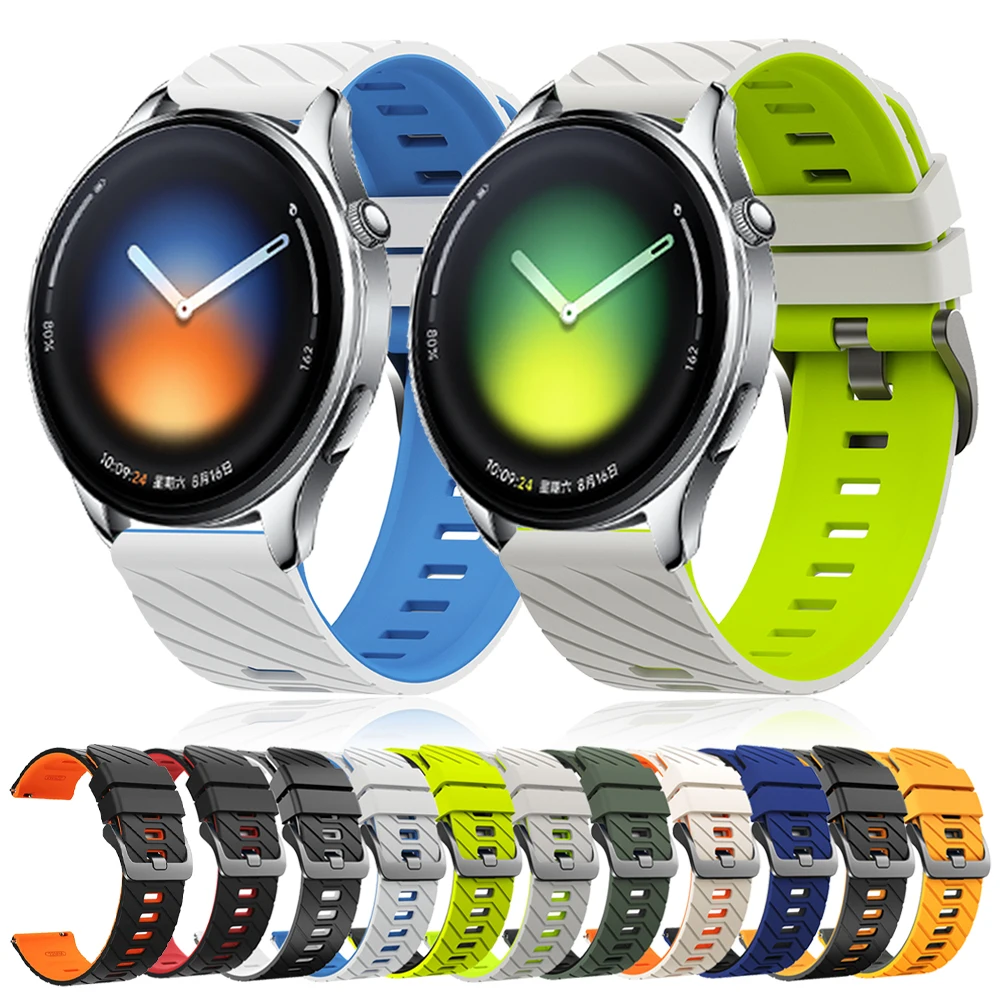 22mm Silikonarmband im Twill-Design für Xiaomi Watch 5/2 Pro S4 Sport S1 Active S2 46/42mm S3 Farbe 2 Mi Watch Armband Ersatzarmband