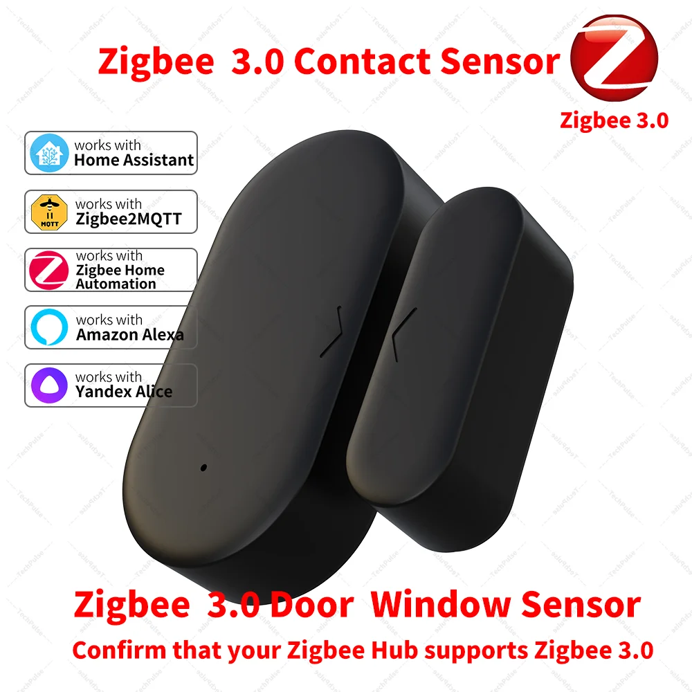 Zigbee 3.0  Door Window  Sensor Work With Yandex Alexa Zigbee2MQTT  ZHA HomeAssistant