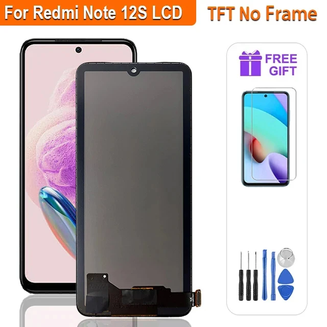 Display For Xiaomi Redmi Note 12S LCD Touch Screen Replacement For Redmi 2303CRA44A 23030RAC7Y 2303ERA42L New Digitizer Assembly