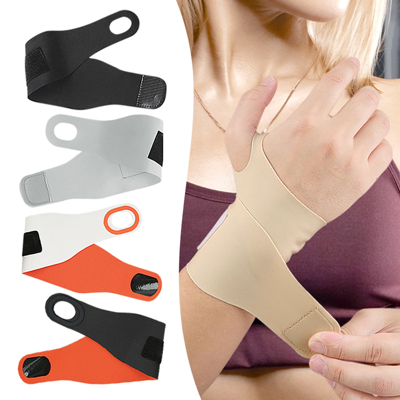 

1pc Adjustable Thin Wrist Guard Lightweight Breathable Wrist Brace Tendon Sheath Pain Unisex Wrist Exercise Safety Support