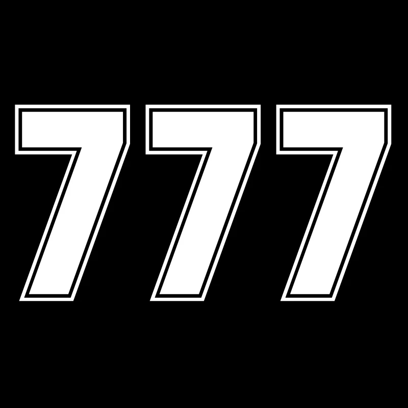 LYKX Car Stickers Funny Racing Number 777 Sticker Waterproof Decal on Truck Bumper Rear Window Laptop