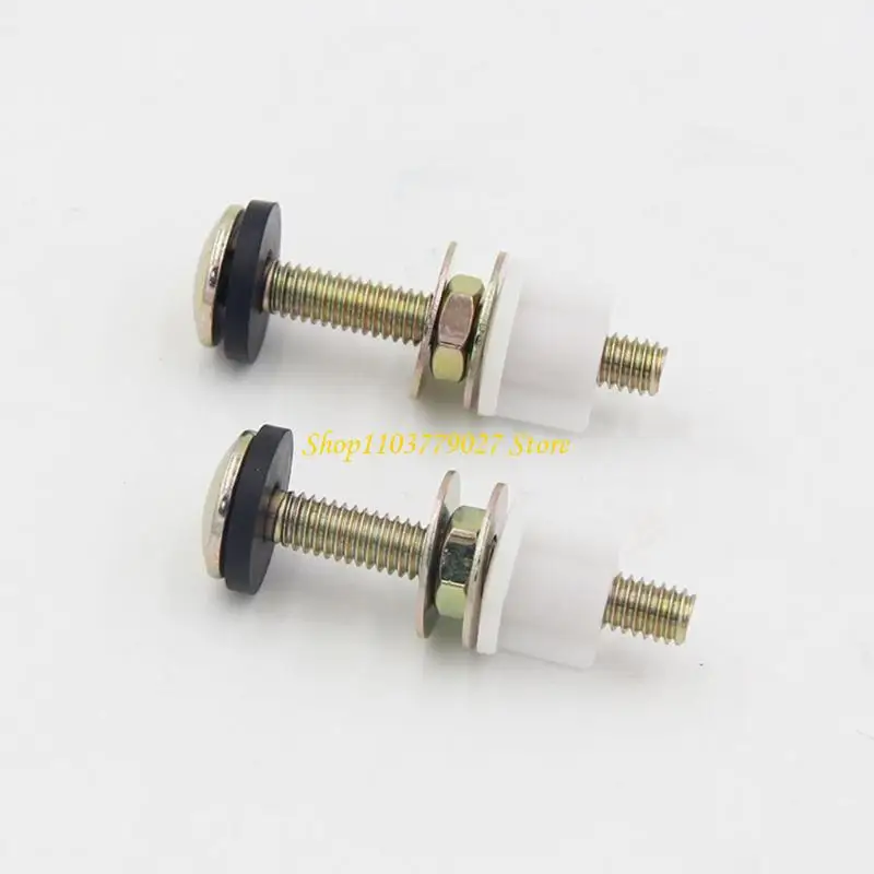 

C4DF Complete Toilet Mounting Hardware Steel Bolts Washers Seals Easy installs Strong Toilet Fastener set