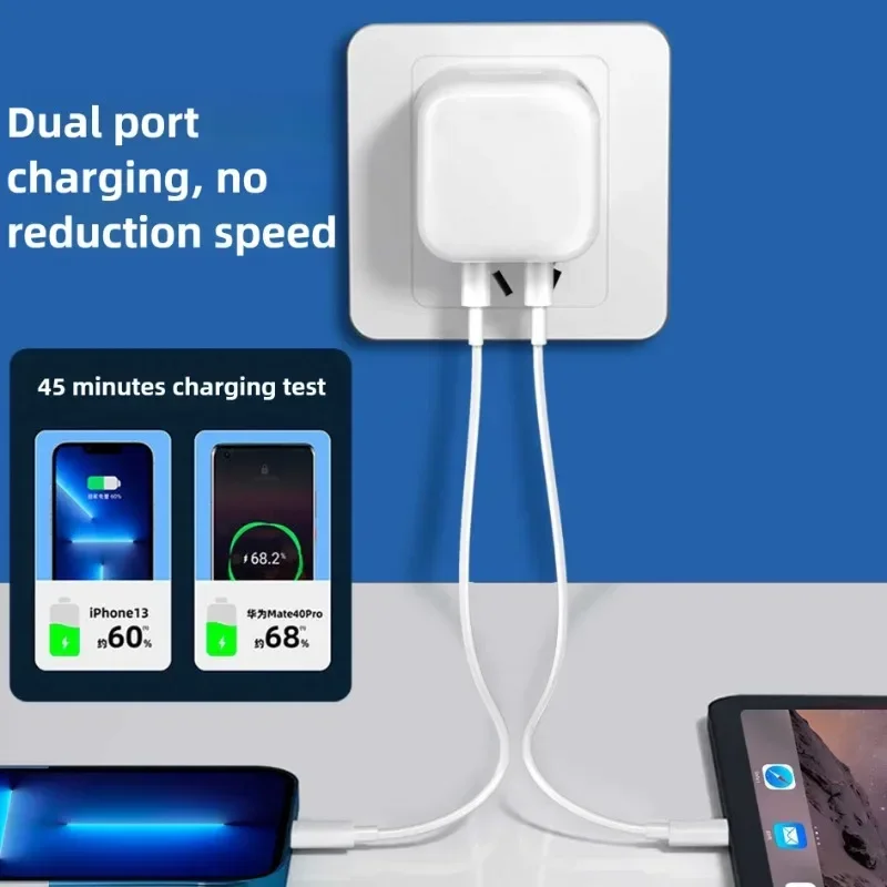 شحن سريع للغاية منافذ مزدوجة PD A + C 20 وات 35 وات UK GB AC Home Travel USB C شاحن آيفون 13 14 15 سامسونج شاومي #4