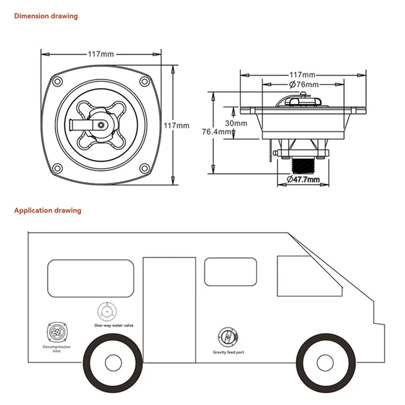 Leading-Edge-RV Wall Mount Filler Regulator Impact Pressure Regulated Water Entry For Rvs Trailer Campers Boat Accessories