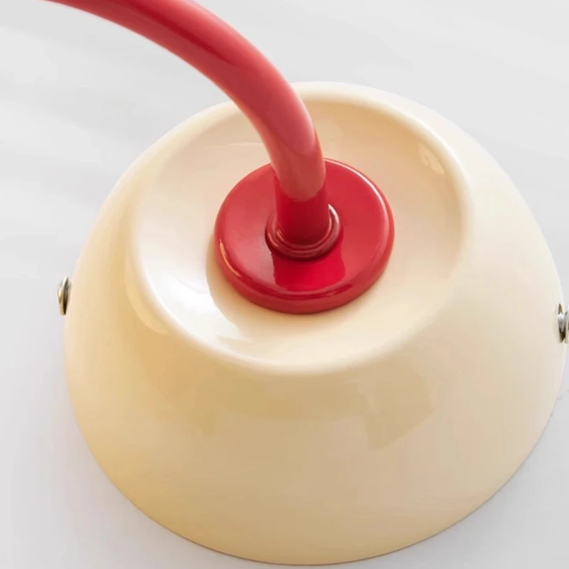 كريم نمط استدارة الزجاج مصابيح الحائط غرفة نوم السرير غرفة الأطفال أضواء الجدار دراسة خلفية جو الشمعدانات بهو #6