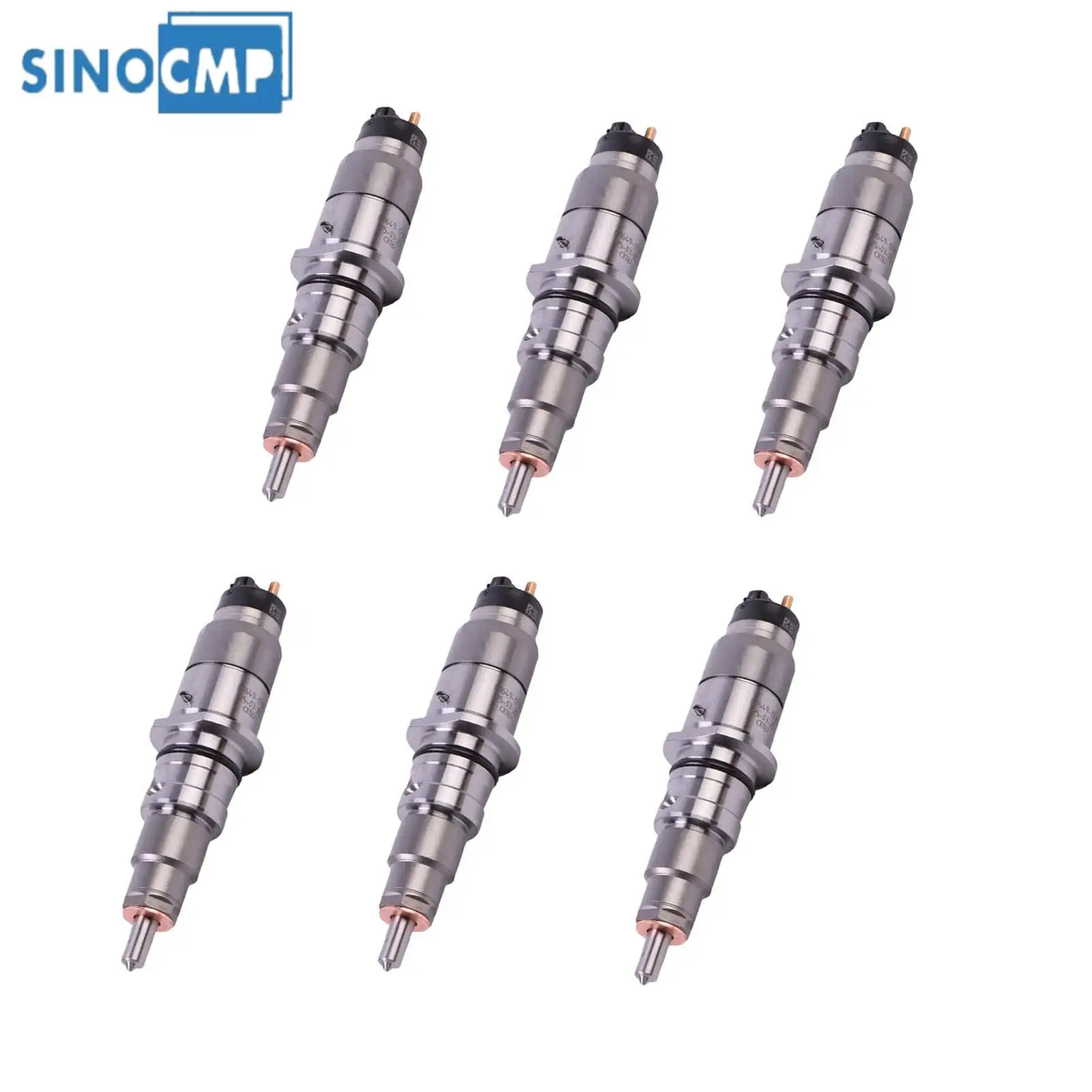6PC Common Rail Injector For Komatsu PC-8 PC200-8 PC220-8 Excavator 0445120059 0445120231 6754-11-3010 6754-11-3011 6754-11-3012