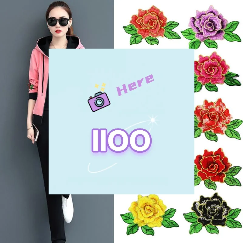 

【IIOO】1Pcs 3D Flower Lace Fabric Embroidery Applique Sewing Dresses Lace And Trimmings DIY Lace Collar Needlework Accessory