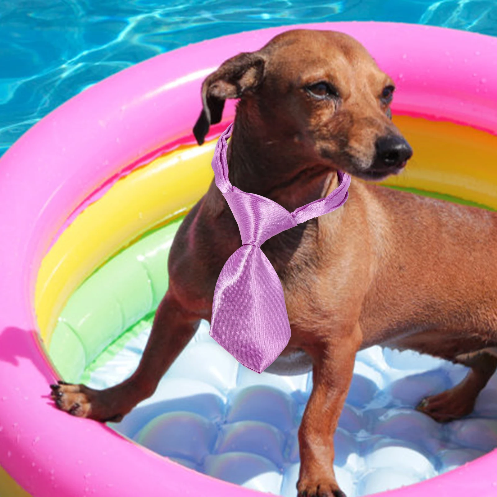 

10Pcs Pet Neckties Adjustable Dog Tie Comfortable Breathable Cat Dog Neck Collar for Holiday Christmas Party Supplies