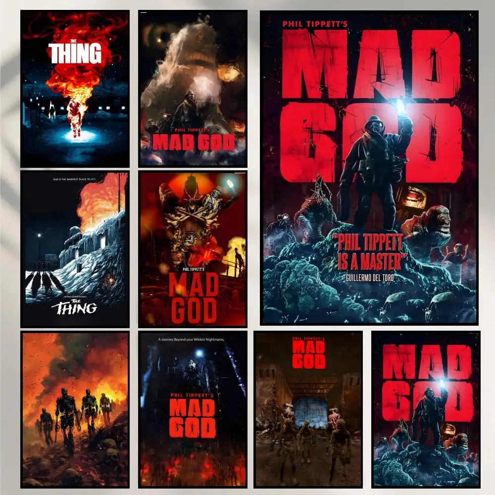 M-Mad God Classic Movies Poster Wall Art Print Art Suitable For Living Room Bedroom Bar Parlor Home Decoration Gift