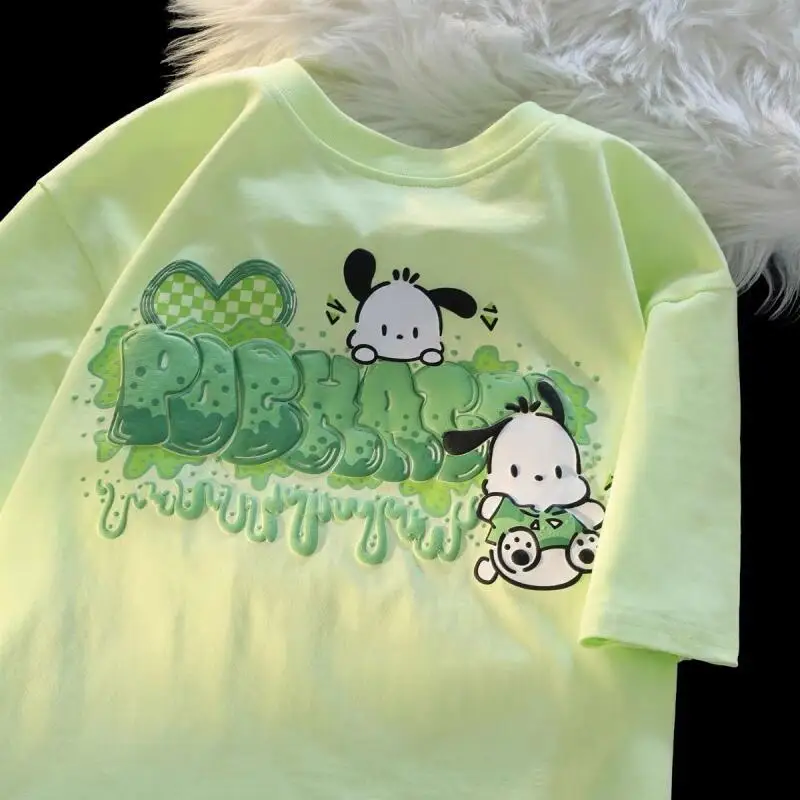 2026 New Pochacco Summer Short Sleeve Best Selling Women's T-Shirt Tops Cartoon Print Versatile Half Sleeve Fashionable Cute Ins - Image 3