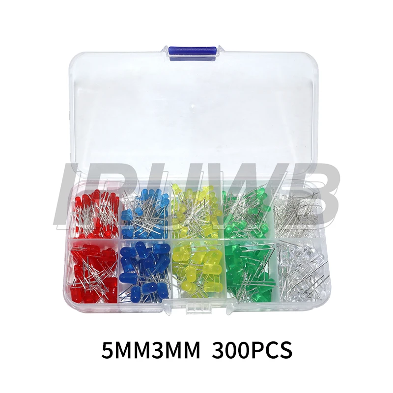 F3 F5 LED Diode Diverse Kits Wit Groen Rood Blauw Geel 3MM 5MM Light Emitting Diode Elektronische Kit Box
