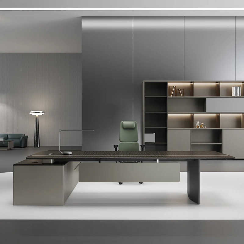 , , Simple Modern,'S Office Chair Set, Executive Desk, Light Luxury, High-End And Styl