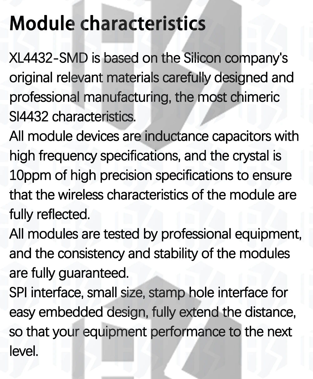 1~10PCS AS4432-SMD Si4432 433MHz Drahtloses Modul SI4432 Kleines SMD-Modul 100mw 1,5km – Detail 3