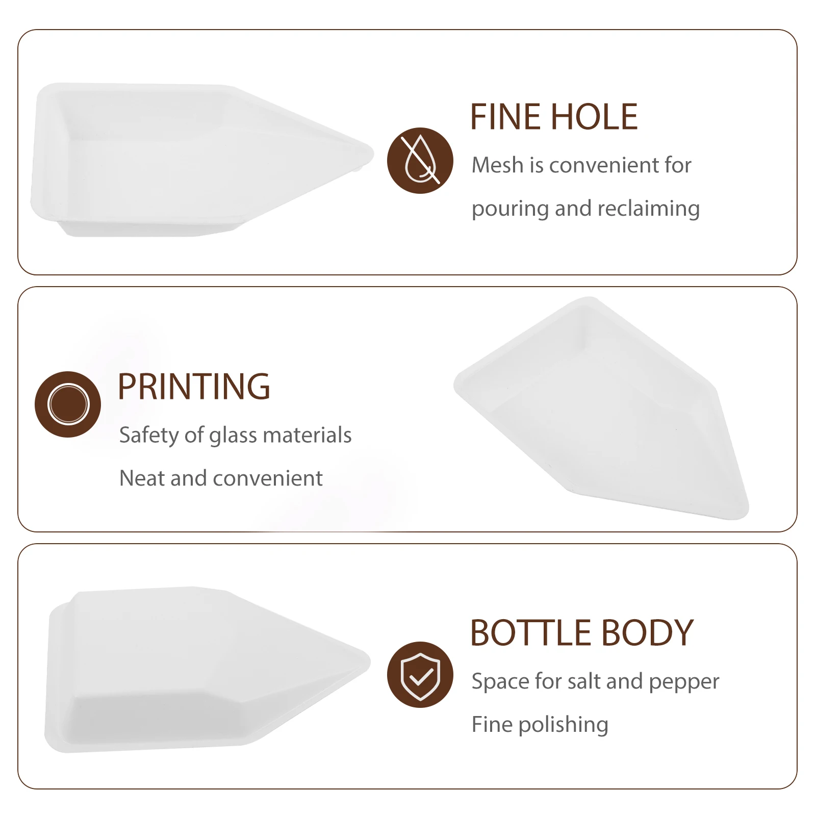 

10 Pcs Weighing Ship Tray Dish Food Boats Powder Flat Bottom Trays for Plastic Mini Laboratory Supplies