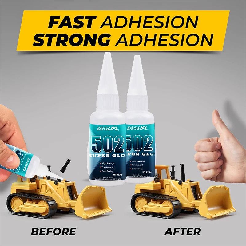 

Супер клей 502 для нового школьного сезона, супер быстросохнущее средство, подходит для игрушек, керамики, стекла, поделок своими руками, канцелярских товаров, книг