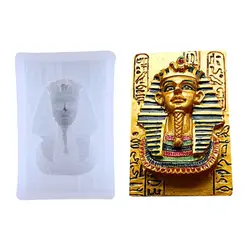 Egyptian Pharaoh for Head Charms Making Molds for Creative Portrait Pendant Making Mold Crystal Epoxy Resin Jewelry Cast