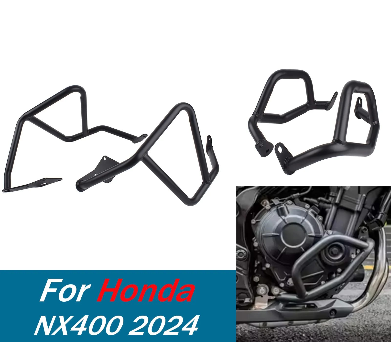 

Мотоциклетная дорожная защита бака двигателя для Honda NX 400 2024, бампер, трюковая клетка, защитная рамка, аксессуары