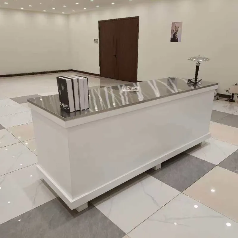 Clothing store checkout page Bar counter Women's clothing store Front desk Stainless steel counter store Small hairdresser Compa