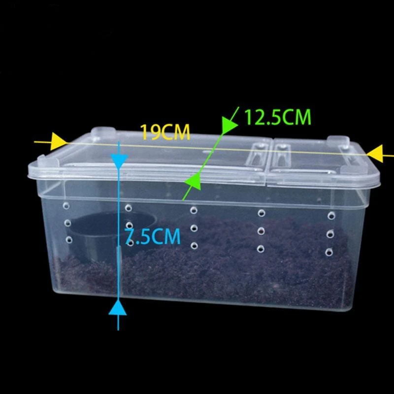 F92B Box for Snake for Turtle Breeding Box for Case Feeding Hatching Container Pet Breeding Cage for Spider S